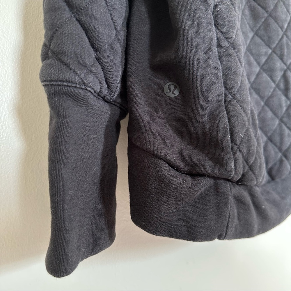 Lululemon Women's Forever Warm Quilted Quarter Zip Pullover Sweatshirt Size 10 - Picture 13 of 15